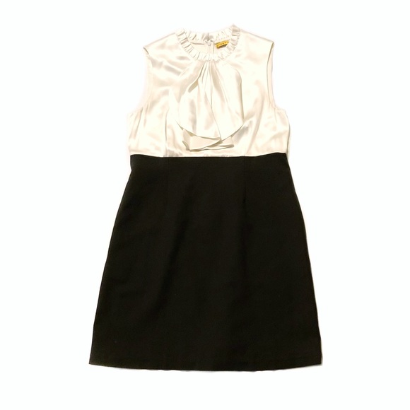 Alice + Olivia Dresses & Skirts - Alice + Olivia | Cream/Brown Ruffle Sheath Dress